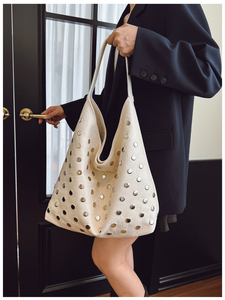2026 New Arrival Trendy Edgy Riveted Shoulder <b>Bag</b> A Versatile High-End and Niche-Style Handbag - Product Image 1