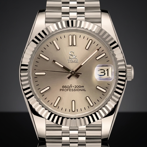 Logo personnalisé, acier inoxydable gris clair argenté, Jubilee 29 mm 20 mm, mouvement Seiko, verre saphir, MOD Diver 50 bars, réserve de marche - Product Image 2