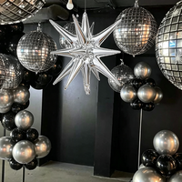 Ballons en aluminium en forme d'étoile radiante de 27 pouces, style disco, pour décoration de fête d'anniversaire, accessoires de décoration, prix d'usine