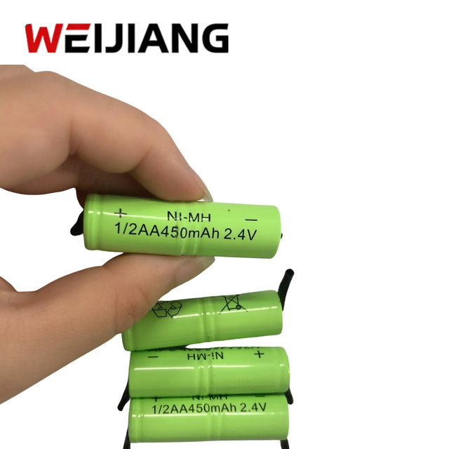 Factory OEM&ODM 2A 3A NIMH Rechargeable Battery 2.4v Large Capacity 2600mah 450mah Nickel Battery