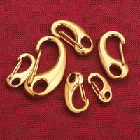 Acier inoxydable en forme de D plaqué or fermoirs homard crochets connecteurs collier pour bijoux à bricoler soi-même faisant des fournitures