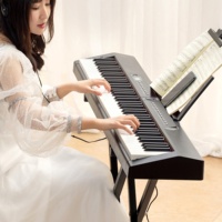 MY MUSIC MY-882D 88 Lighted Keys Portable Electronic Keyboard Grand MIDI Digital Piano Electric Organ Plastic Beginners