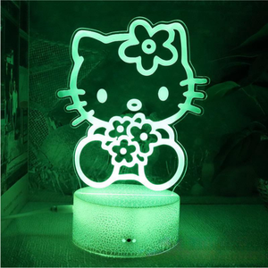 Lampade Personalizzate 3D LED in Acrilico 7 Colori Effetto Luce Crepata Decorazione da Tavolo per Camera da Letto Luci Notturne per Bambini - Product Image 4