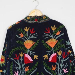 Premium <b>Women</b> <b>Velvet</b> Suzani <b>Jacket</b> Bohemian Floral Embroidered Handmade Boutique Designer Coat Custom Wholesale Manufacturer OEM - Product Image 5