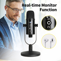 Microphone à condensateur USB professionnel OEM pour enregistrement, microphone de studio de bureau YR13