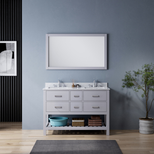 อ่างล้างหน้าเซรามิกแบบตั้งพื้นคู่ ดีไซน์ทันสมัยระดับไฮเอนด์ - Product Image 1