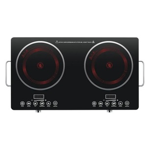 Plaque chauffante électrique multi-usage nationale à encastrer, 2 brûleurs, barbecue intelligent électrique infrarouge, commande tactile par capteur, acier inoxydable - Product Image 3