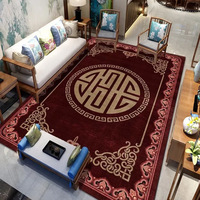 China Factory Polyester Area Rug Wall to Wall Mat Printing Washable 3d Large Oriental Traditional Living Room Carpets
