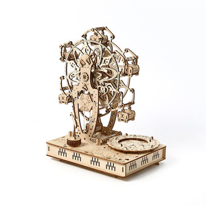 Nuevo Rompecabezas de Madera 3D Estereoscópico con Diseño de Noria Musical, Juguete Educativo de Ensamblaje para Niños, Adorno CF101 para 0-24 años - Product Image 5