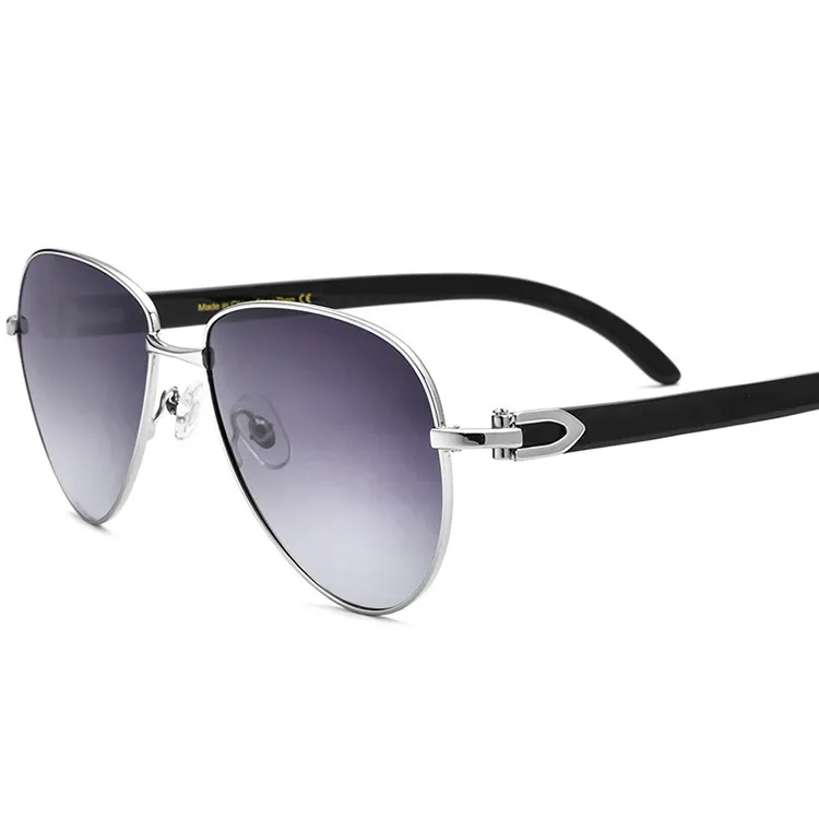 Occhiali da sole in corno di bufalo da uomo Pilot Luxury sonsonous Eyewear Buffs occhiali da vista occhiali da sole
