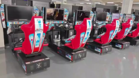 Machine de jeu d'arcade simulateur de course automobile en métal, à monnayeur, avec interface en anglais, pour un joueur, accepteur de billets, LED, excellent rapport qualité-prix