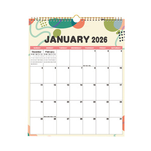 2026 English International Edition Desk Calendars Promotional Gift Floral Beech Wood Lamination Printing Calendar Table Calendar
