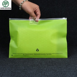 Customized Plastic Self <b>Sealing</b> Bodysuits Packaging <b>Bag</b> Zipper Green Frosted Ziplock <b>Bag</b> for Sleepwear Packaging - Product Image 2