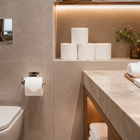 Rouleaux de papier toilette en pâte brute ultra-douce OEM en gros, solubles dans l'eau, écologiques et inoffensifs