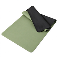 Tapis de yoga en caoutchouc naturel PU écologique de 183 cm, résistant aux taches, surface antidérapante, tapis d'exercice pour yoga et Pilates