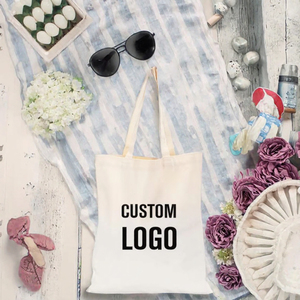 Bolsa de Tela de Lona con Logotipo Personalizado, Bolsa de Compras Reutilizable de Algodón, Asa Larga, Gran Capacidad para Viajes, Regalos y Eventos - Product Image 2