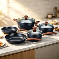 FLEY – Batterie de cuisine durable et antiadhésive, idéale pour la préparation des aliments à la maison, facile à nettoyer