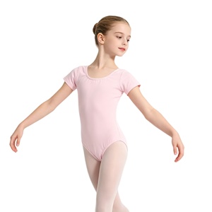 Justaucorps de ballet pour fillettes, justaucorps de danse avec jupe, tenue de ballerine de gymnastique, robe classique à manches courtes - Product Image 4