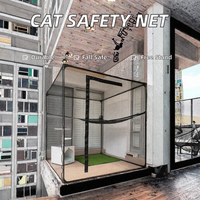 Enclos autoportant en HDPE tricoté pour chat et filet de sécurité anti-chute pour balcon, fenêtre, escalier - Service de découpe disponible