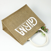Sacs de plage en toile de jute personnalisés recyclés petit sac à provisions écologique avec logo imprimé sac sac fourre-tout en jute personnalisé pour cadeaux