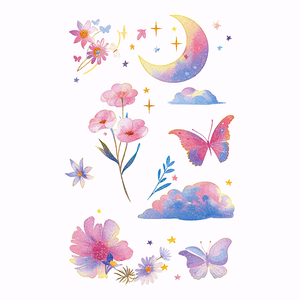 CK trasferimento di acqua Non tossico Glitter tatuaggi temporanei per la decorazione della festa di compleanno per bambini - Product Image 6