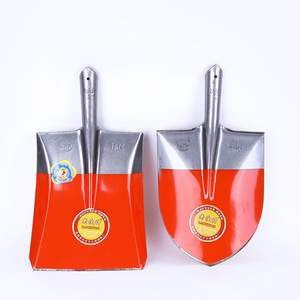 Laohuoji Steel Shovel 1Kg Square Scoop Orange-Red Agricultural Use - Product Image 1