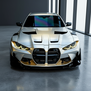ONDIS NUEVO Rollo de Vinilo para Automóvil Color Cromo Plateado Dorado Satinado de 1.52*17 Metros, Libre de Burbujas, para Envolver Automóviles - Product Image 1