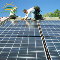 Struktur Pemasangan Atap Genteng Panel Surya Xiamen Amoy Garansi 10 Tahun, Kit Pemasangan PV Aluminium, Beban Angin 60m/s, Beban Salju 1.6KN/m2