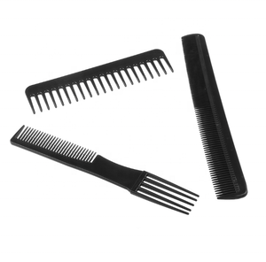 peine de corte de <span class=keywords><strong>pelo</strong></span> de plástico negro impreso <span class=keywords><strong>a</strong></span> granel Afro salon recoge bien y peine de dientes anchos para peluquerí<span class=keywords><strong>a</strong></span> - Product Image 4