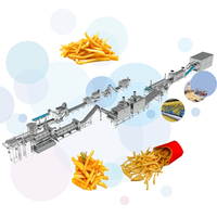 Ligne de production de frites à haut rendement, personnalisable, industrielle, avec friteuse et filtre à huile