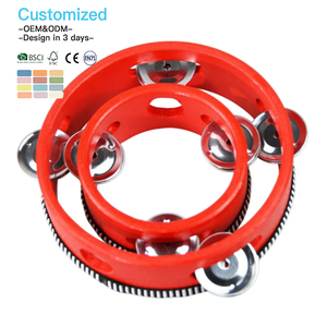 EDULAND Montessori - Tambor de Mano Educativo de Madera para Niños, Tamburelli Rojo, 4/6/7/8/10 Pulgadas, Juguetes Musicales OEM ODM - Product Image 3