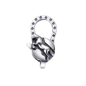 Wonderfit WF-C144 Fermoir Mousqueton Pégase en Argent Sterling 925 Oxydé, Connecteur Animal Cheval Volant pour Bracelet - Product Image 1