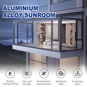 Moderna Cubierta <span class=keywords><strong>de</strong></span> Patio <span class=keywords><strong>de</strong></span> Aluminio para Uso en Exteriores en Villas y <span class=keywords><strong>Porches</strong></span>, Diseño <span class=keywords><strong>de</strong></span> Doble Vidrio Templado, Precio Competitivo, Solárium - Product Image 4