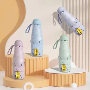 ร่มพับขนาดเล็กแบบแคปซูลกันรังสียูวี พกพาสะดวก รับผลิตจากโรงงานโดยตรง MOQ ต่ำ พร้อมสกรีนโลโก้ตามสั่ง - Product Image 2