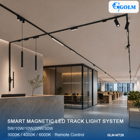 Système d'éclairage LED magnétique ultra-mince DC48V, spots linéaires magnétiques à LED, lampes à rail magnétique en aluminium à 2 fils