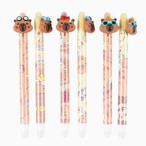 O&Q ファッション キッズ 消せるゲルペン ダブルヘッド 熱転写感応性エレメント プラスチック 0.5mm 黒/青インク 漫画動物 - Product Image 5