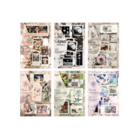 3 autocollants par paquet, collection de papeterie florale, autocollants pour journalisation, fournitures de journalisation estampillées à chaud