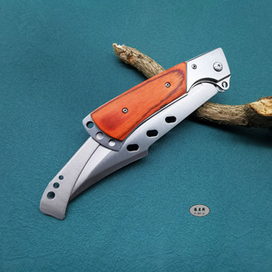 Dao gấp sinh tồn Thụy Sĩ, lưỡi thép cứng cao, kèm bao nylon, dùng cho phòng vệ ngoài trời & dụng cụ cắt trái cây, cấp độ DIY - Product Image 2