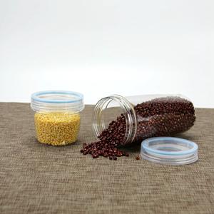 Vasetti di plastica trasparenti ermetici contenitori di plastica rotondi in PET con coperchi a vite set di 2 250ML 700ML - Product Image 5