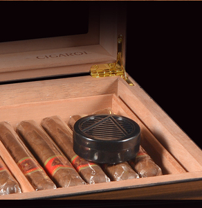 กล่องใส่ซิการ์กล่องเก็บบุหรี่กล่องแก้วทำจากไม้ซีดาร์แฮนด์เมด - Product Image 5