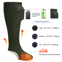 Haute qualité 7.4V électrique Rechargeable chaussettes de Ski chauffantes mince hiver extérieur thermique Logo motif bas chauffant cheville bas