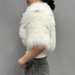 Nouvelle cape en <span class=keywords><strong>fourrure</strong></span> de renard véritable de luxe pour femmes, boléro en <span class=keywords><strong>fourrure</strong></span> pour <span class=keywords><strong>mariage</strong></span>, fête, cape élégante en <span class=keywords><strong>fourrure</strong></span> - Product Image 3