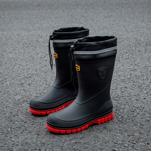 Botas de lluvia de trabajo de tubo medio de PVC para hombres, impermeables, duraderas, antideslizantes, zapatos de cocina de granja para hombres - Product Image 5