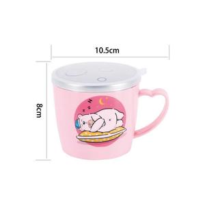 Cangkir minum anak-anak, Stainless Steel, cangkir susu desain kartun dengan tutup 500ml - Product Image 1