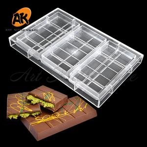 Molde de policarbonato de 3 cavidades para barras de chocolate estilo Dubai, molde para dulces de pistacho, herramientas de decoración de pasteles para el Día de San Valentín, utensilios de repostería para cocina - Product Image 3