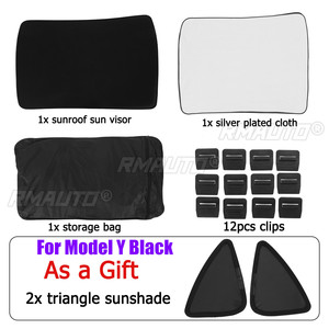 4/6 Piezas para Tesla Model 3 / Model Y 2021, Parasoles Delanteros y Traseros para Techo Solar, Red de Sombreado para Techo de Vidrio - Product Image 5