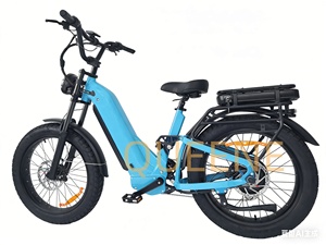 Nueva Bicicleta Eléctrica Urbana de 24 Pulgadas, 72V40AH, 250W, 3000W Motor, Bicicleta Eléctrica para Mujer con Cuadro Bajo, Neumáticos Anchos, Suspensión Completa, Todoterreno - Product Image 2