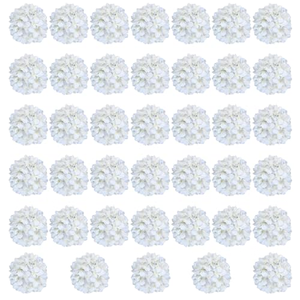 Flores Artificiales del Fabricante, Cabezas <span class=keywords><strong>de</strong></span> Hortensia Blancas al por Mayor, 50 Piezas, 8-10 cm, Cuatro Pétalos Completos, Blancas, Decoración <span class=keywords><strong>de</strong></span> Boda DIY, Reutilizables - Product Image 1