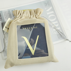 10x12cm Flannel Gift Bags With Ribbon Party Candy Favor Custom Logo Beauty Makeup Dust Sack Velvet Jewelry Packaging <b>Pouches</b> - Product Image 3