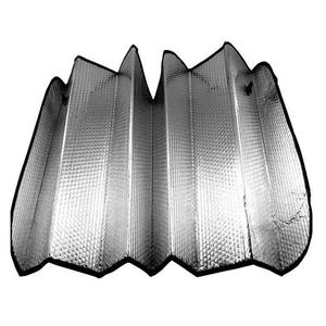 Pare-soleil automatique pliable pour pare-brise de voiture, double couleur argentée, en bulle PE - Product Image 2
